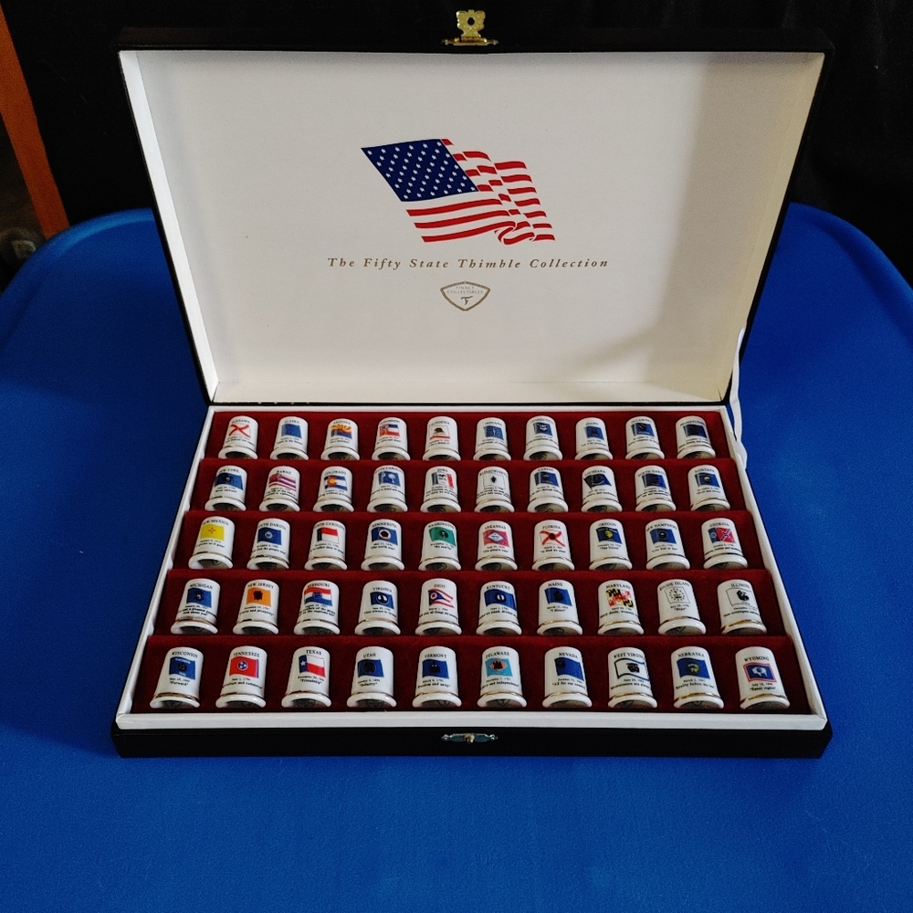 The fifty states thimble collection